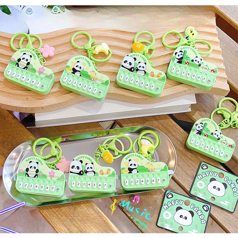 Wholesale 12PCS Panda Bead Silicone Keychain